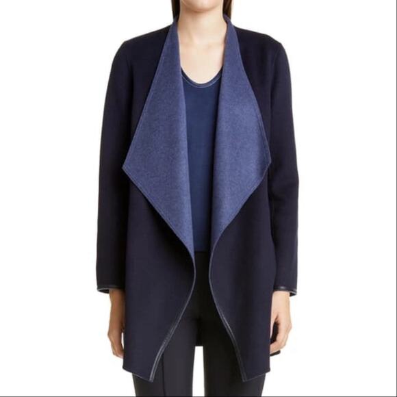 Lafayette 148 New York Women’s Valasca Reversible Wool & Cashmere Jacket Sweater - Picture 1 of 11